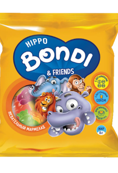 Жевательный мармелад Krut Frut Hippo Bondi & Friends
